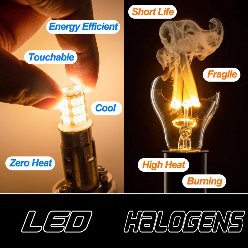 Ziomitus BA15D 12 Volt LED RV Camper Interior Light Bulbs,1076
