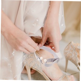 CALLARON 4-piece Set of Adjustable Pearl Anti-drop High Heel Decorations with Detachable Women's Boot Straps and Elastic Shoe Straps for Secure - Comfortable Fit, 37.00X1.50X0.10CM, 1078192A0ML