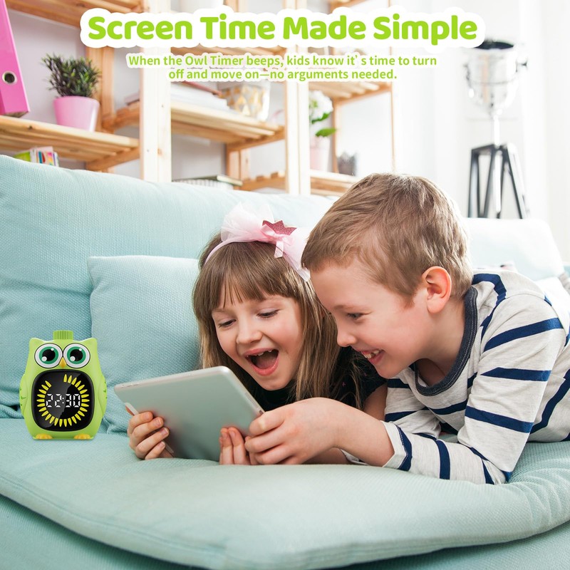 Owl Visual Timer for Kids 99 Min Visual Countdown Time
