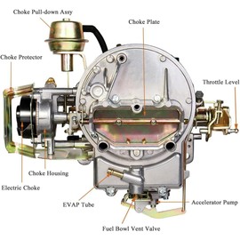 2 Barrel Carburetor Replacement Motorcraft 2150 2100 Carburetor, for Ford F100 F250 F350 Carb 289 302 351 Cu Engine Jeep Wagoneer 360 Cu Mustang, Replace 2100 2150 A800 W/Electric Choke Carburetor