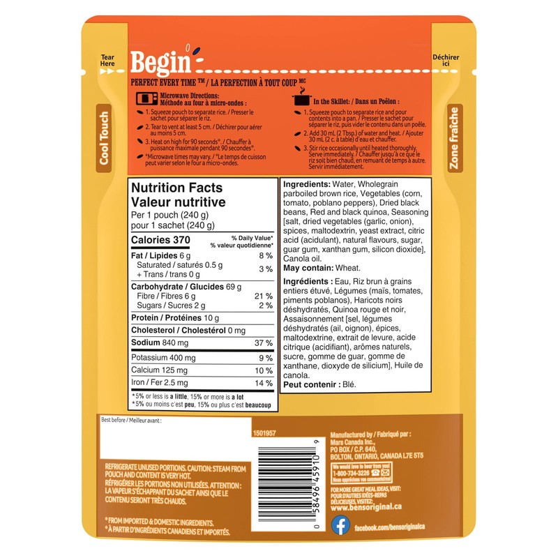 BEN'S ORIGINAL Rice & Pulses Southwest Style Brown Rice &