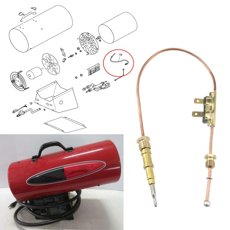 lrnyso heaters Thermocouple 13 3/4" 113884-01 26654 fits Desa, Reddy,