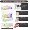 Double-Layer Acrylic Sticker Roll Dispenser, Adjustable Label Organizer for 12