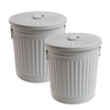 Jinfa 2 Sets Retro Design Bin with Lid | Grey