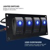 MGI SpeedWare 4 LED Rocker Switch Panel, 12/24vDC Automotive and