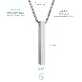 Clepsidra® Grabado personalizado collar péndulo clasico o infinito para hombre personalizado. Accesorios de acero inoxidable. Joyeria y accesorios. Collar con diseño elegante. Grabado de laser. Joyeria hombre. Necklace men. Jewerly