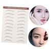FOMIYES 3sheets Temporary Eyebrow Realistic Eyebrow Stickers Easy Application Women