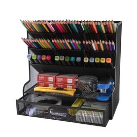 Mesh Desk Organizer Multifunktionale Desktop Schreibwaren Stifthalterbox für das Home Office School Supply Lagerregal