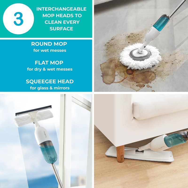 True & Tidy SPRAY-360A Clean Everywhere Spray Mop Kit Premium