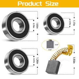 Replacement for Sears Craftsman RM870 RM871 RM872 Motor Rebuild Kit Motor Armature Bearing Set for 137.XXXXXX Series Motorized Table Saws