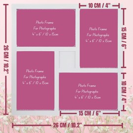 AKH® Mother's Day Photo Frame | Multi-Aperture Frame 26cm x 26cm | Best Mum Ever Keepsake Frames for Multiple Photos | Perfect Mother's Day Gift Idea