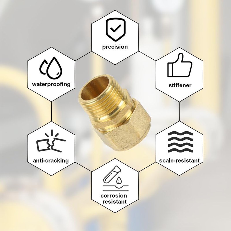 Tulov Pack of 2 16 Screw Fittings, Transition with 1/2