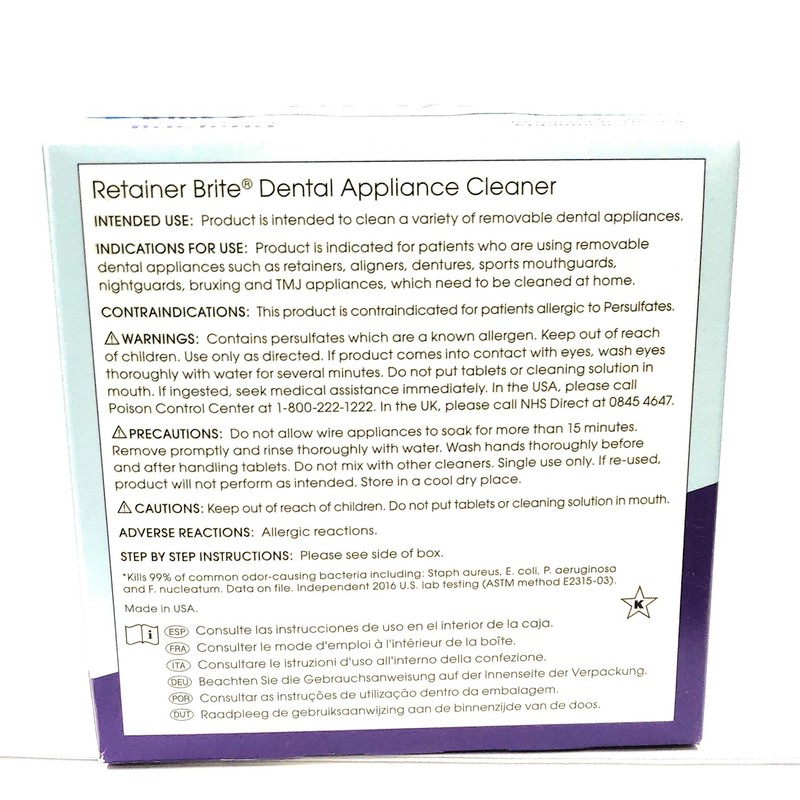 Retainer Brite Cleaning Tablets- Pack Of 36