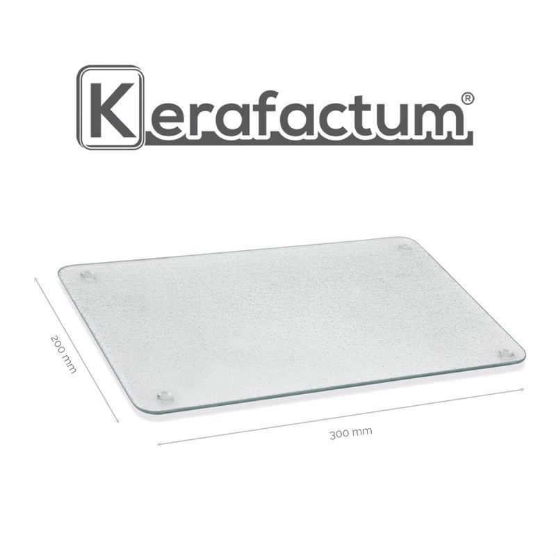 Kerafactum Chopping Board Transparent Glass Board Dimensions 30 x 20