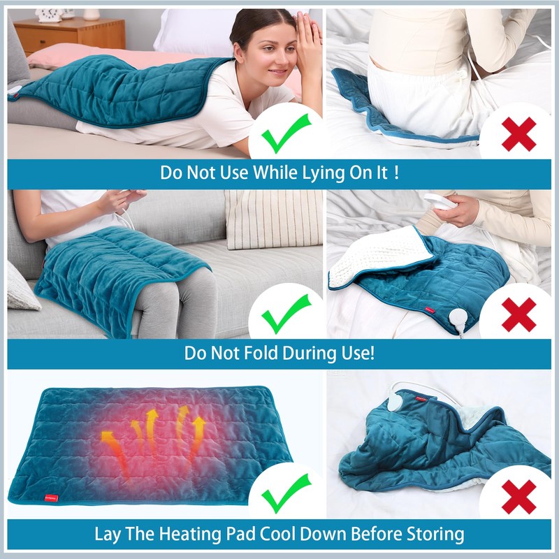 Weighted Heating Pad for Back & Period, FSA Eligible, 17x33,