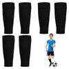 Kids Sock Sleeves,3 Pairs Football Sock Sleeves,Black Elastic Shin Pad