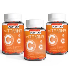 BDM LAB | Vitamina C | Suplemento Alimenticio | 3 x 2 | 60 cápsulas c/u