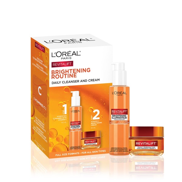 L'Oréal Paris Revitalift Brightening Skincare Kit, Face Wash & Moisturizer