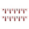 Beistle XOXO Tassel Streamer, 13" x 6', White/Red