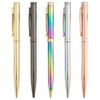 Gullor 5 Pieces Retractable Ballpoint Pen, Metal Pens for Gift,