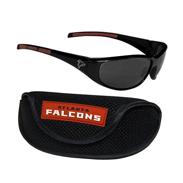 Siskiyou NFL Atlanta Falcons Wrap Sunglasses & Sport Case, Black