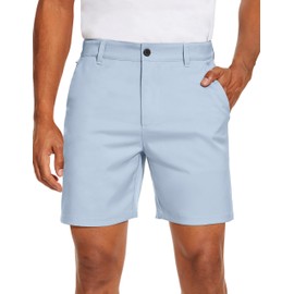 PULI Mens Golf Shorts 7 Inch Inseam Business Dress Casual Stretch Work Hiking Quick Dry