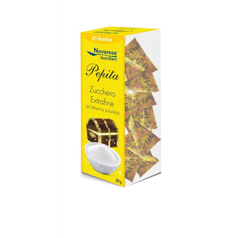 Novaroma White Sugar Extra-Fine "Pepite" 45 sachets per boxNovarese