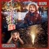 Ivtivfu Fireworks Bubble Machine, Automatic Fireworks Bubble Maker with Lights