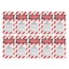 Safety Label, Hazard Label 10 Pieces Front/Back Label Security Label
