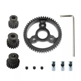 For Traxxas Steel 32 Pitch 52T Spur+15+17+19T Pinion Set w/5mm for Most Traxxas 1/10 4X4