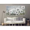 Ardemy Flowers Wall Art Canvas Dandelions White Gold Painting Landscape