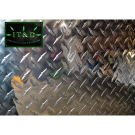 24" x 24" Aluminum Diamond Plate Flat Sheet .063" Tread Brite Bright Finish 3003 H22