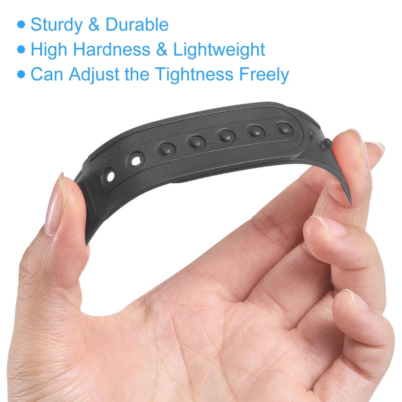sourcing map 12 Pairs Snapback Strap Cover, 7 Holes Plastic