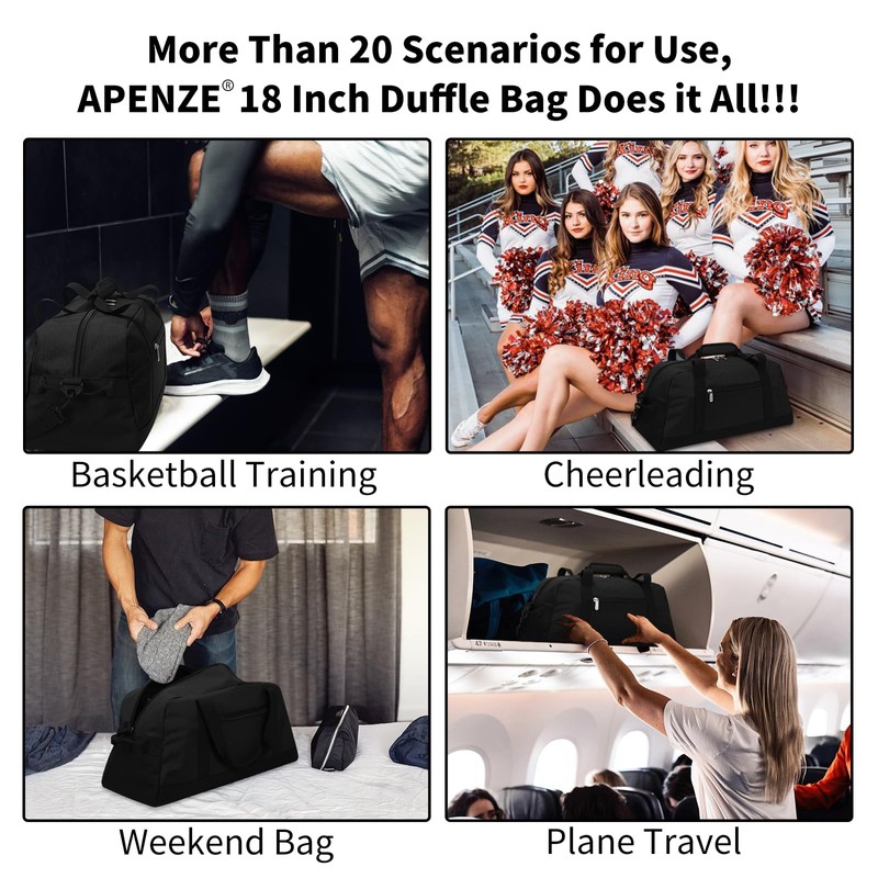 Small Gym Bag 18 inch Carry On Duffel Bag for