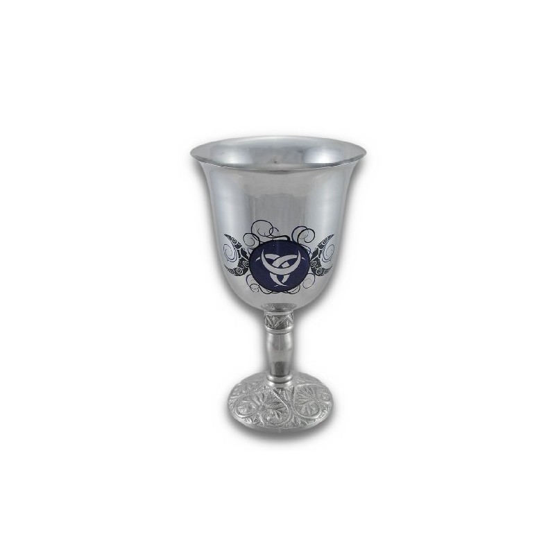 Lustrous Stainless Steel Triple Moon Chalice