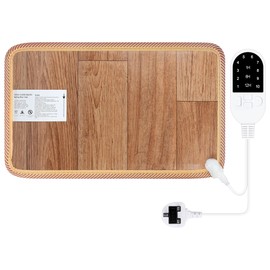 Everkeen Heating Floor Mat Foot Warmer Heating Pad with 10 Temperature Levels and 3 Timers Settings Electric Heated Floor Mat for Foot Feet Warmers for Office and Home Water-Proof Floor Heated Pad