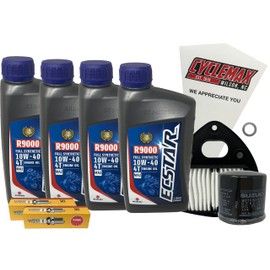 Cyclemax Full-Synthetic Ecstar R9000 Oil Change Kit compatible with 2005-2009 Suzuki Boulevard C90