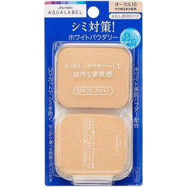 Shiseido Aqualabel White Powdery Foundation Ocher 10 - SPF25 / PA++ - 11.5g - Refill (Green Tea Set)