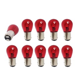 Tail Stop Lamps Red Light Bulbs Rear Brake Light BAW15D BAW15S 12V 21W PR21/5W 1156 S25 Reverse Parking Lamp Bulbs Set of 10 (BAW15D)