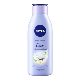 NIVEA Crema Corporal Humectante Senses Coco y Aceite de Monoi (400 ml) - 48 Horas de Humectación Profunda y Rápida Absorción - Delicado Aroma a Coco para Todo Tipo de Piel