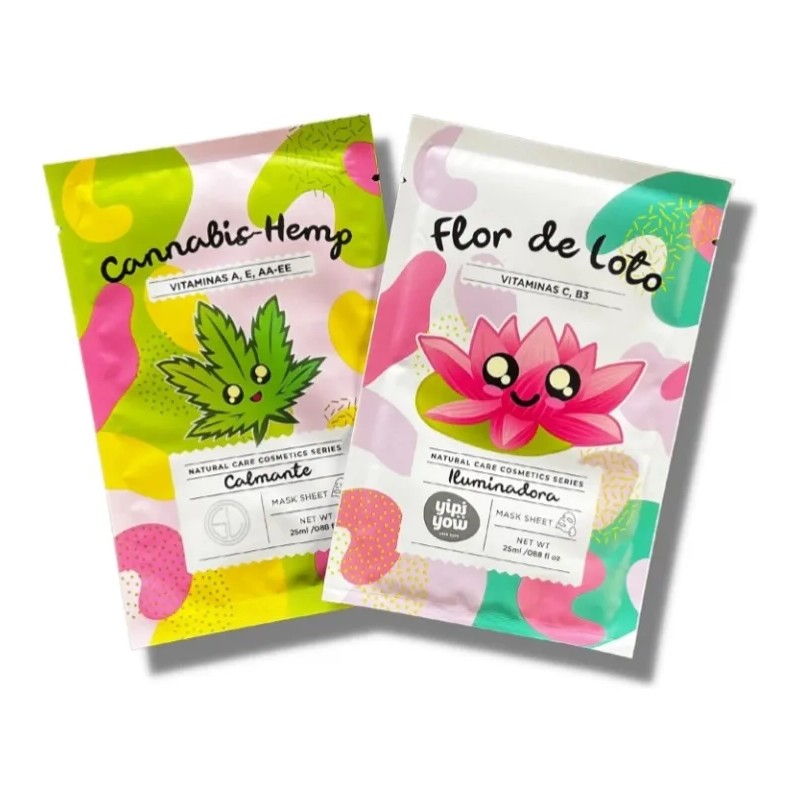 Kit 50 Mascarillas Faciales Hidratantes + Rodillo De Jade