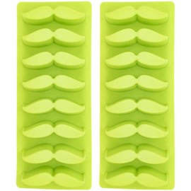 Mustache Ice Cube Tray - Fairly Odd Novelties - Funny Novelty Gag Facial Hair Mold Gift, 2 Pack