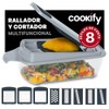 Cookify Rallador y Cortador de Verduras Mandolina 8 Cuchillas Gris
