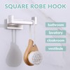 APLusee Square Double Towel Hook, 304 Stainless Steel Dual Coat