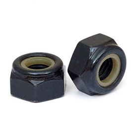 MonsterBolts - M3 Nylon Insert Lock Nuts, DIN 985, Alloy Steel, Black Oxide, 10 Pack