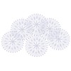 Pack of 6 Floral Lace Round Doilies 100% Polyester Vintage