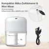 Rosenstein & Söhne Mini Mixer USB: Compact Cordless Chopper &