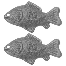 MAGICLULU 2 Piezas de Pescado de Hierro Natural: suplemento de Hierro Fundido con Forma de para cocinar. Ideal para Veganos, Atletas, Embarazadas, niños, Comida, Bebidas y sopas.