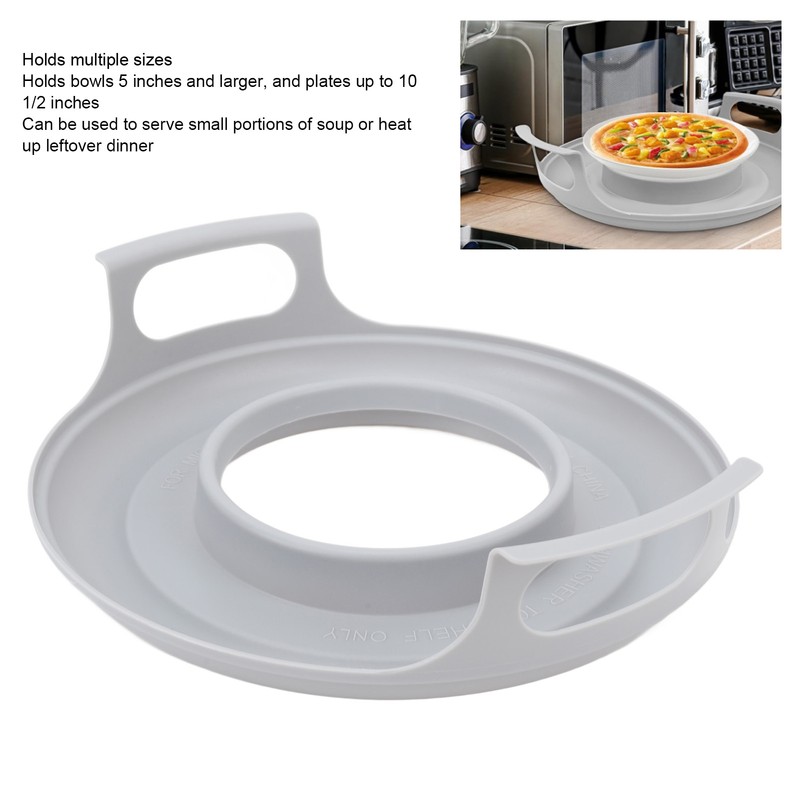 Microwave Cool Plate Spill Proof Microwave Bowl Carrying Tray with