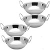 Kosma Set of 4 Premium Stainless Steel Balti Serving Dishes,
